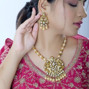 Golden Long Pearl Set