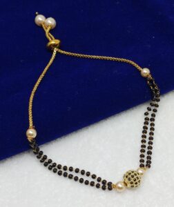 Gold Plated Hand Bracelet Mangalsutra