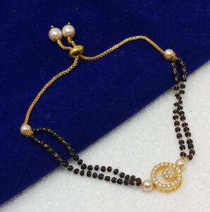 Gold Plated Hand Bracelet Mangalsutra