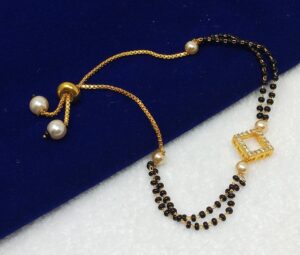 Gold Plated Hand Bracelet Mangalsutra