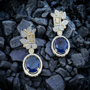 Sapphire Sparkle: CZ Blue Diamond Earrings for Timeless Elegance