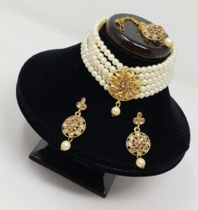 Pearl Choker Jewelry Set