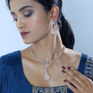 Artisan Cubic Zircon Necklace Ensemble Set