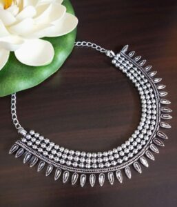 German Silver Oxidized Necklace