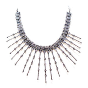 Ethnic German Silver Oxidized Necklace